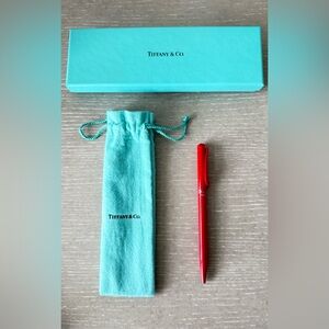 Tiffany & Co. Red Pen. Elsa Peretti® ballpoint pen. Red lacquer finish